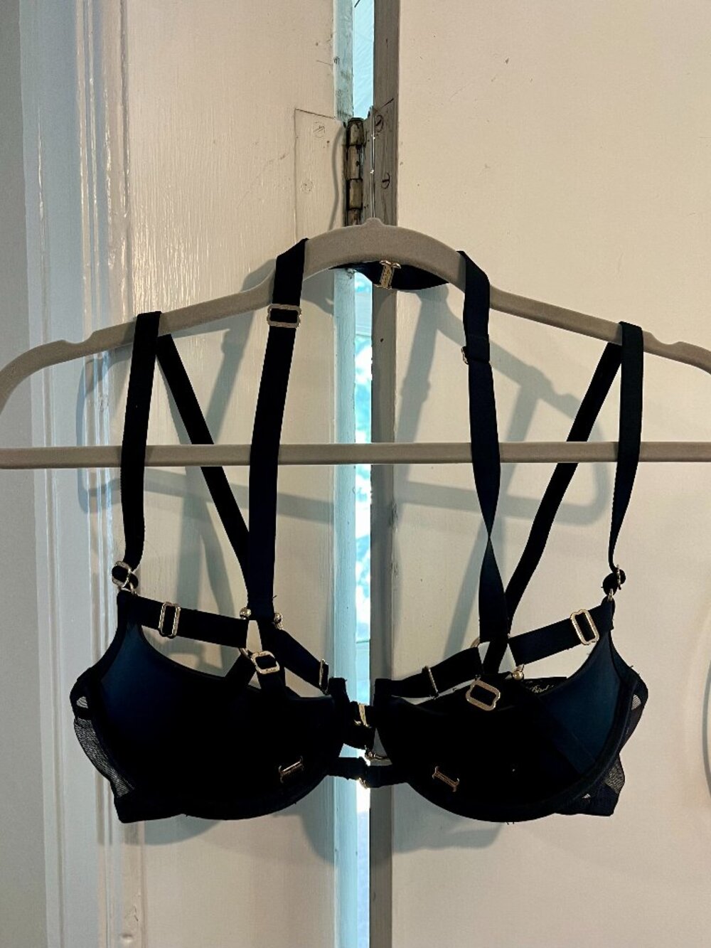 Honey Birdette Black Strappy Bra 36D